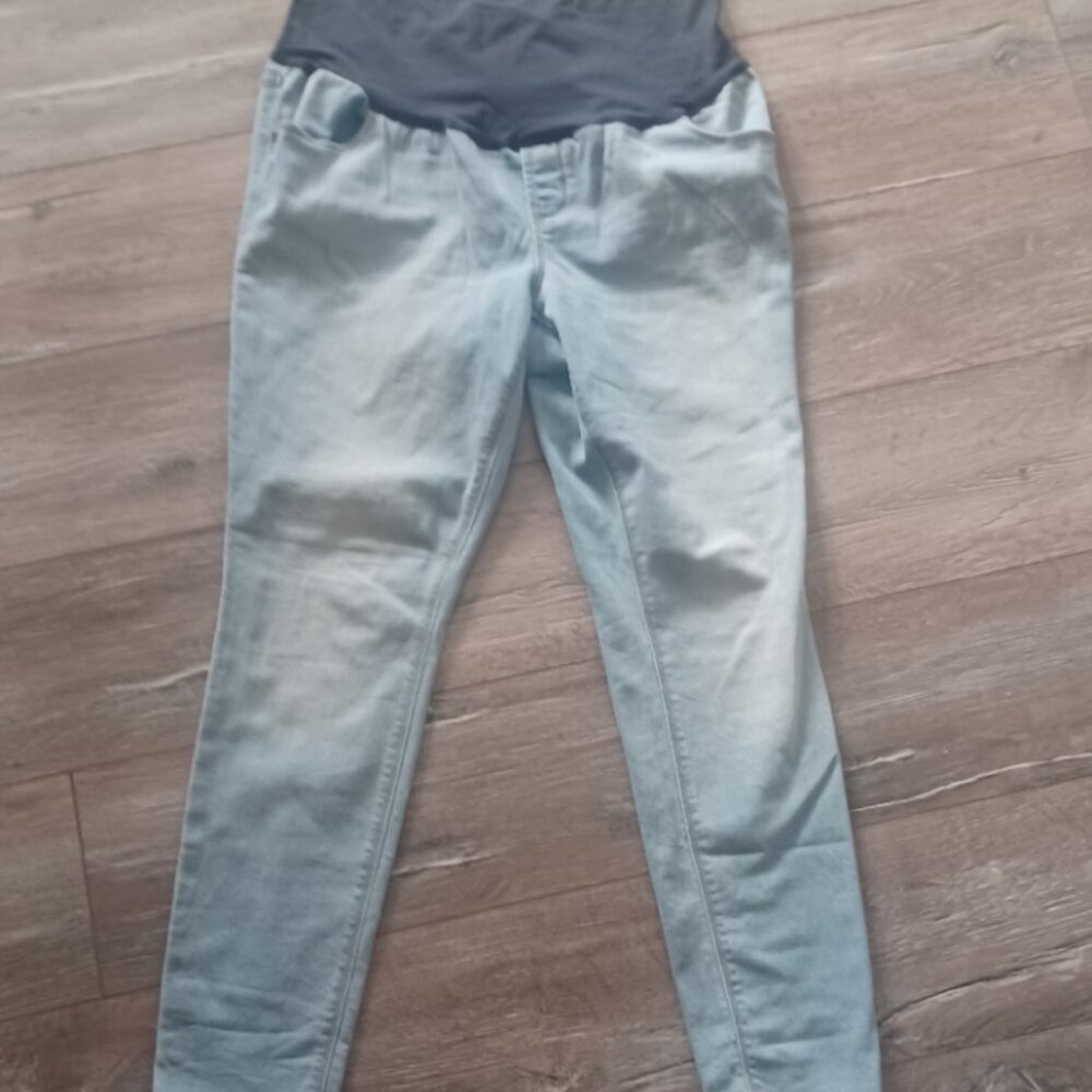 NEW Plus Old Navy Maternity Skinny Full Panel Long Stretch Denim Jeans 16